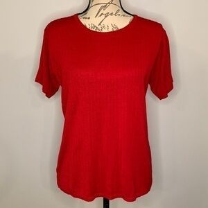 Vintage 100% silk Jacqueline Ferrar short sleeve sweater L
